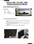 Nissan 350Z (Gen.1) - Lower Grille (with towing eye) by ZUNSPORT