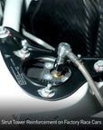 PORSCHE 718 / 981 - CUSTOMIZED PORSCHE MOTORSPORT STRUT TOWER REINFORCEMENT PLATES by SILVER ROCKET