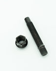 Bimecc black wheel stud and open nut detail