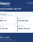 Bimecc Toyota M12x1.5 Flat Seat OE Wheel Nut Kit — Bimecc branded fitment and specification guide