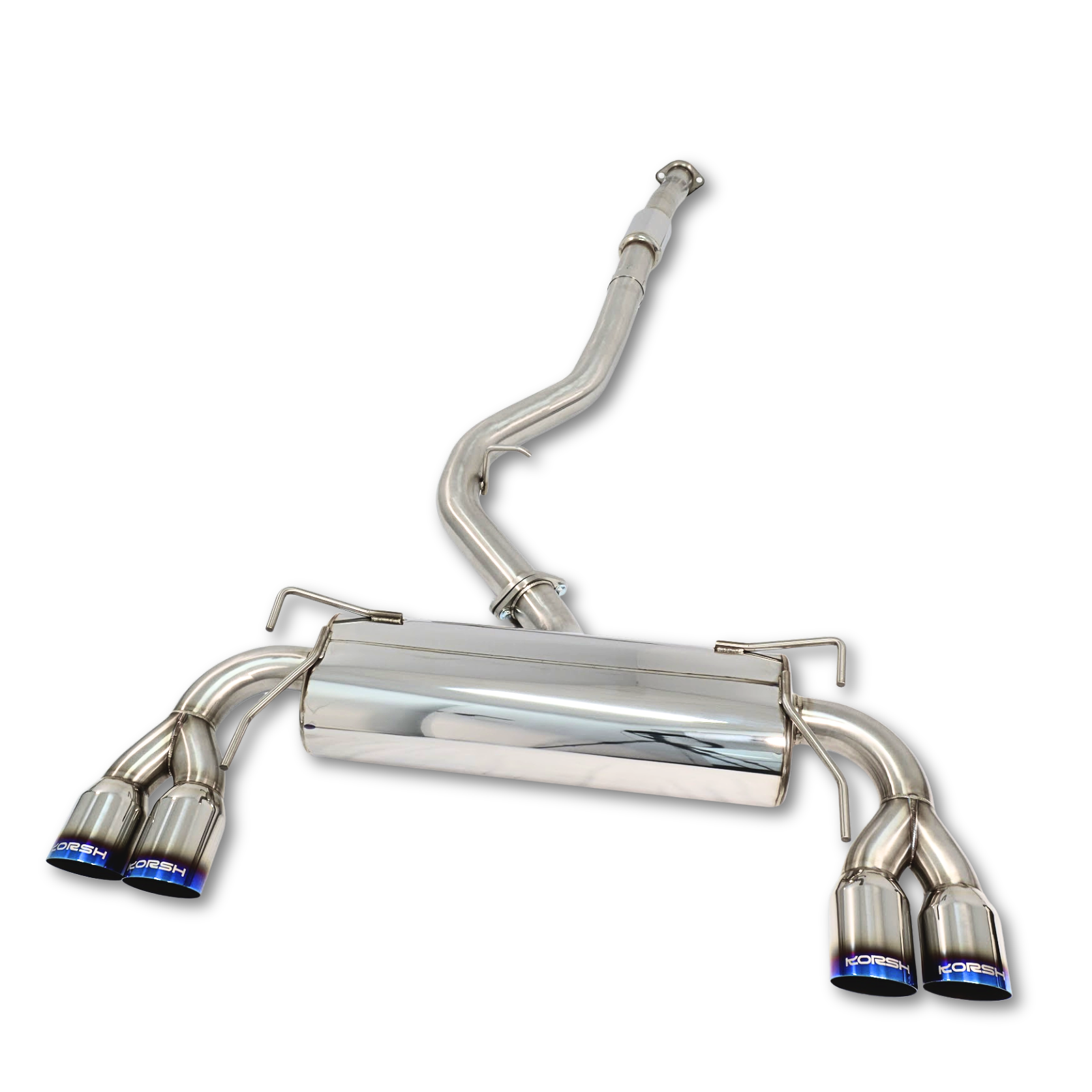 Korsh Subaru WRX STI 2008-2014 Hatch Turbo Back Exhaust - Stainless Steel with Titanium Tips