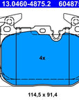 ATE CERAMIC Front Brake Pads - 13.0470-4875.2