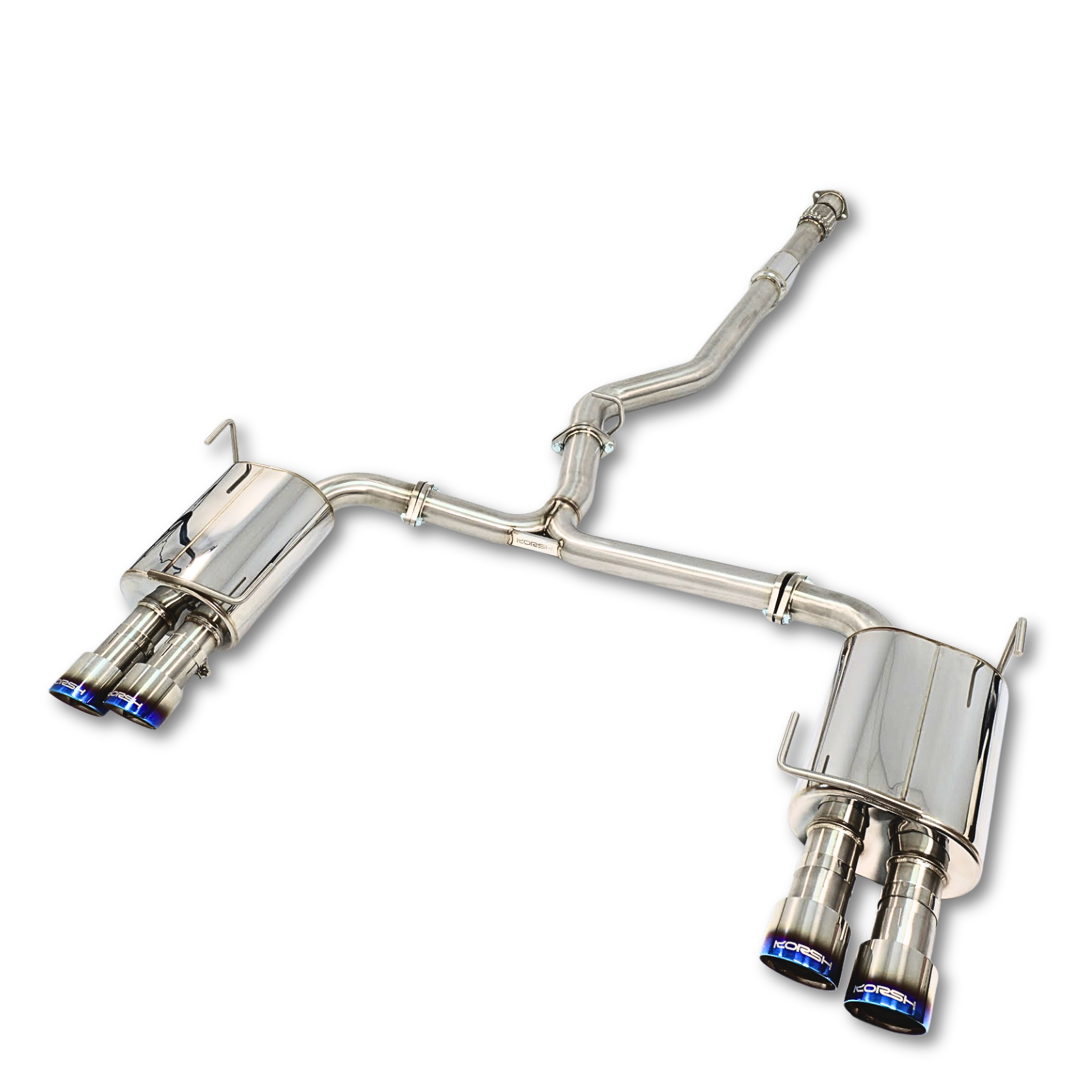 Korsh Subaru WRX 2015+ (Auto/CVT) Turbo Back Exhaust - Stainless Steel with Titanium Tips