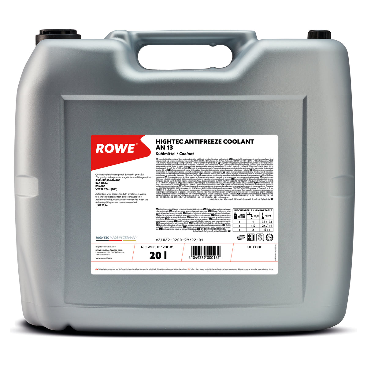 ROWE HIGHTEC ANTIFREEZE COOLANT AN 13 (G13) - 21062