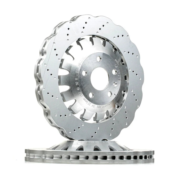 SHW Front Brake Discs (370mm x 34mm) - Audi RS3 8V (Wave)