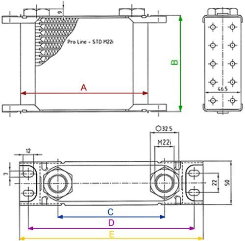 Setrab Pro Line Oil Cooler - 10 Row 163mm