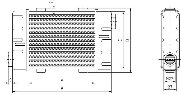 Setrab Slim Line Oil Cooler - 6 Row 250mm