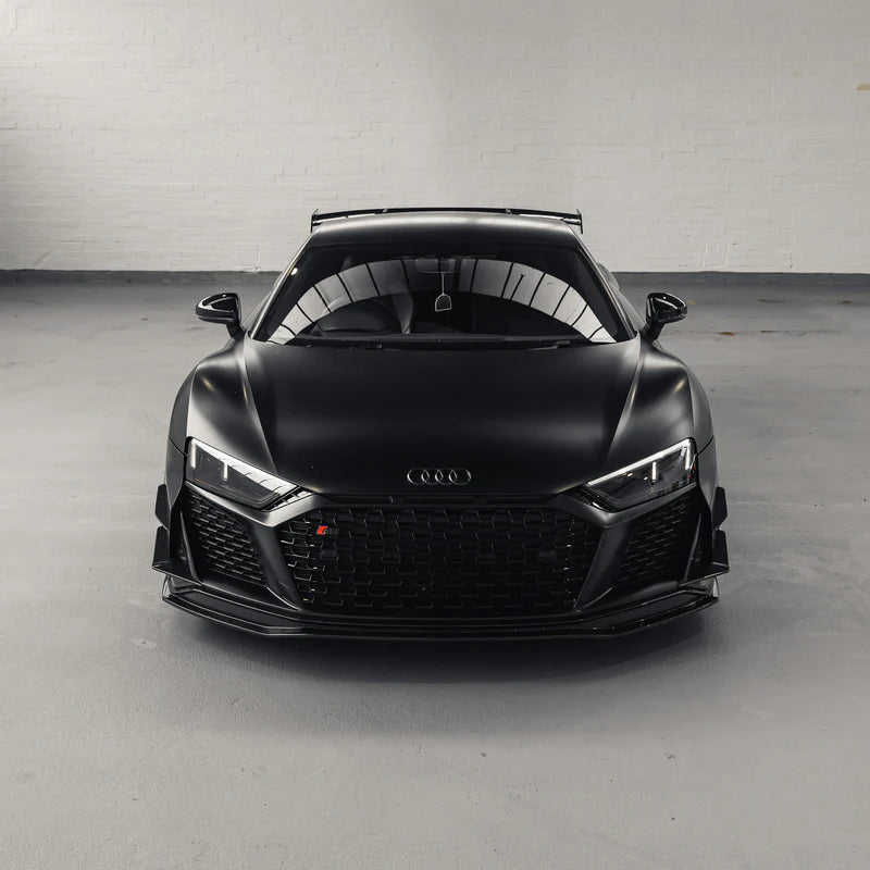 AUDI R8 4S FACELIFT PRE-PREG CARBON FIBRE FRONT BUMPER CANARDS BY TRE