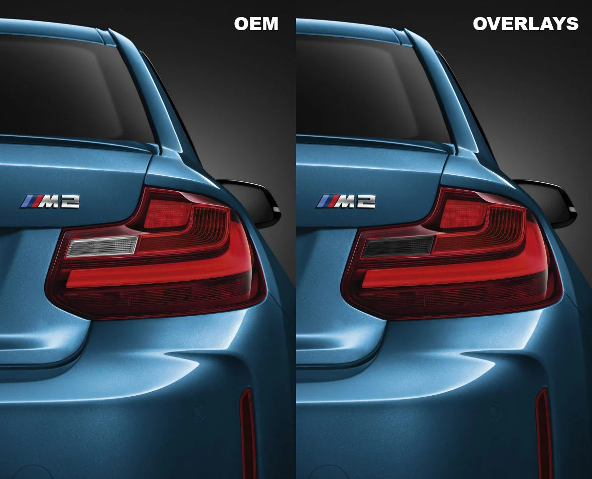 BMW 2 Series 2014-2017 (F22/F87 Pre-LCI) Taillight Overlay Kit by GOLDENWRENCH