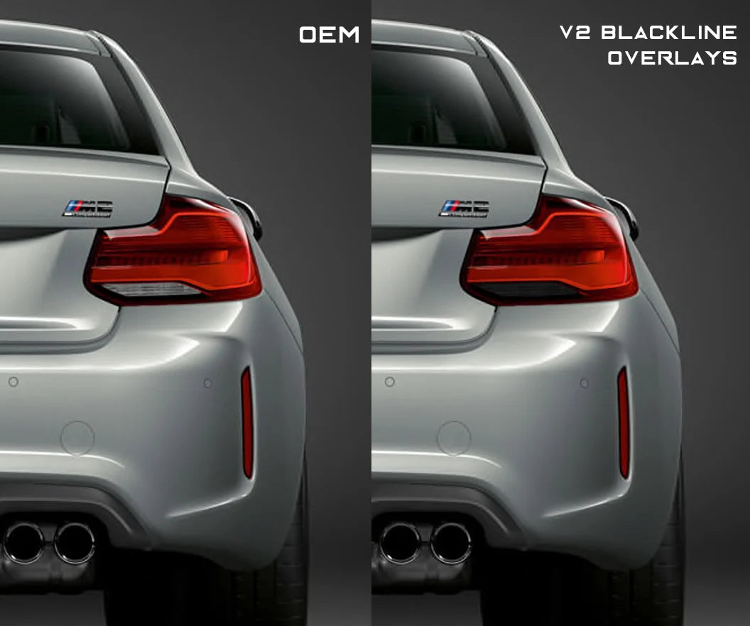 BMW 2 Series 2018-2020 (F22/F87 LCI) Taillight Overlay Kit by GOLDENWRENCH