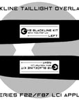 BMW 2 Series 2018-2020 (F22/F87 LCI) Taillight Overlay Kit by GOLDENWRENCH