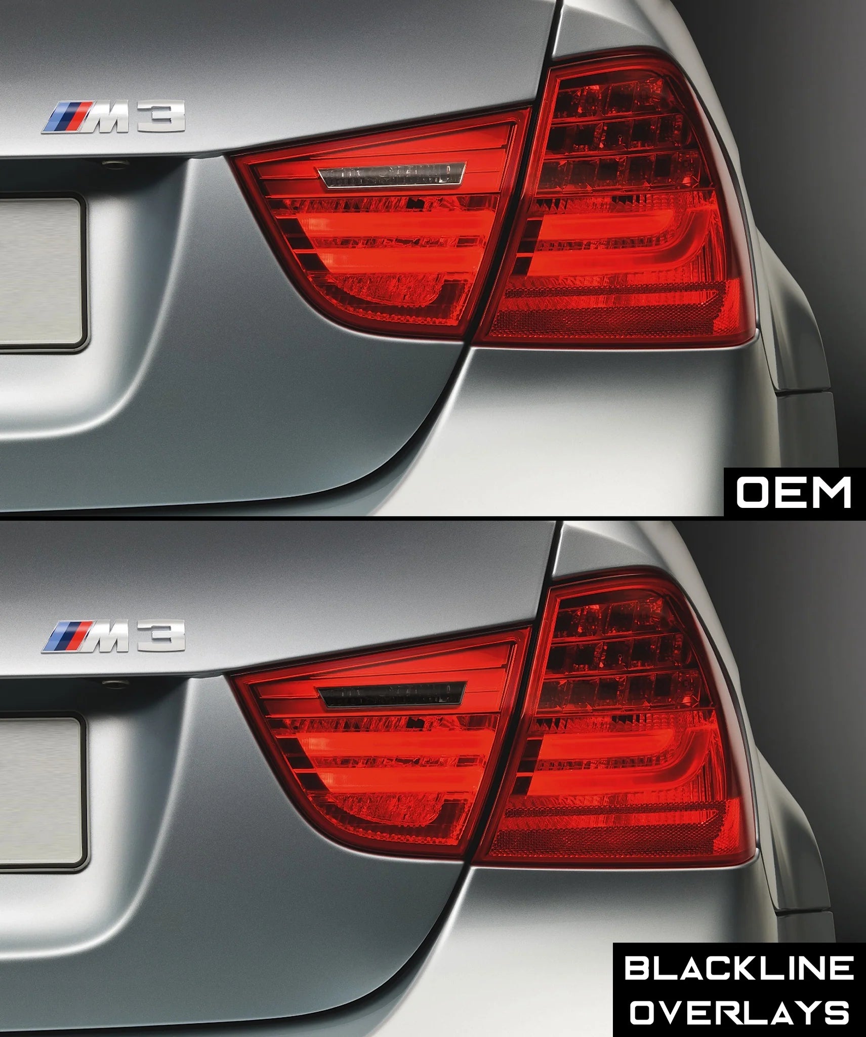 BMW 3 Series M3 2009-2011 (E90/E91 LCI) Taillight Overlay Kit by GOLDENWRENCH