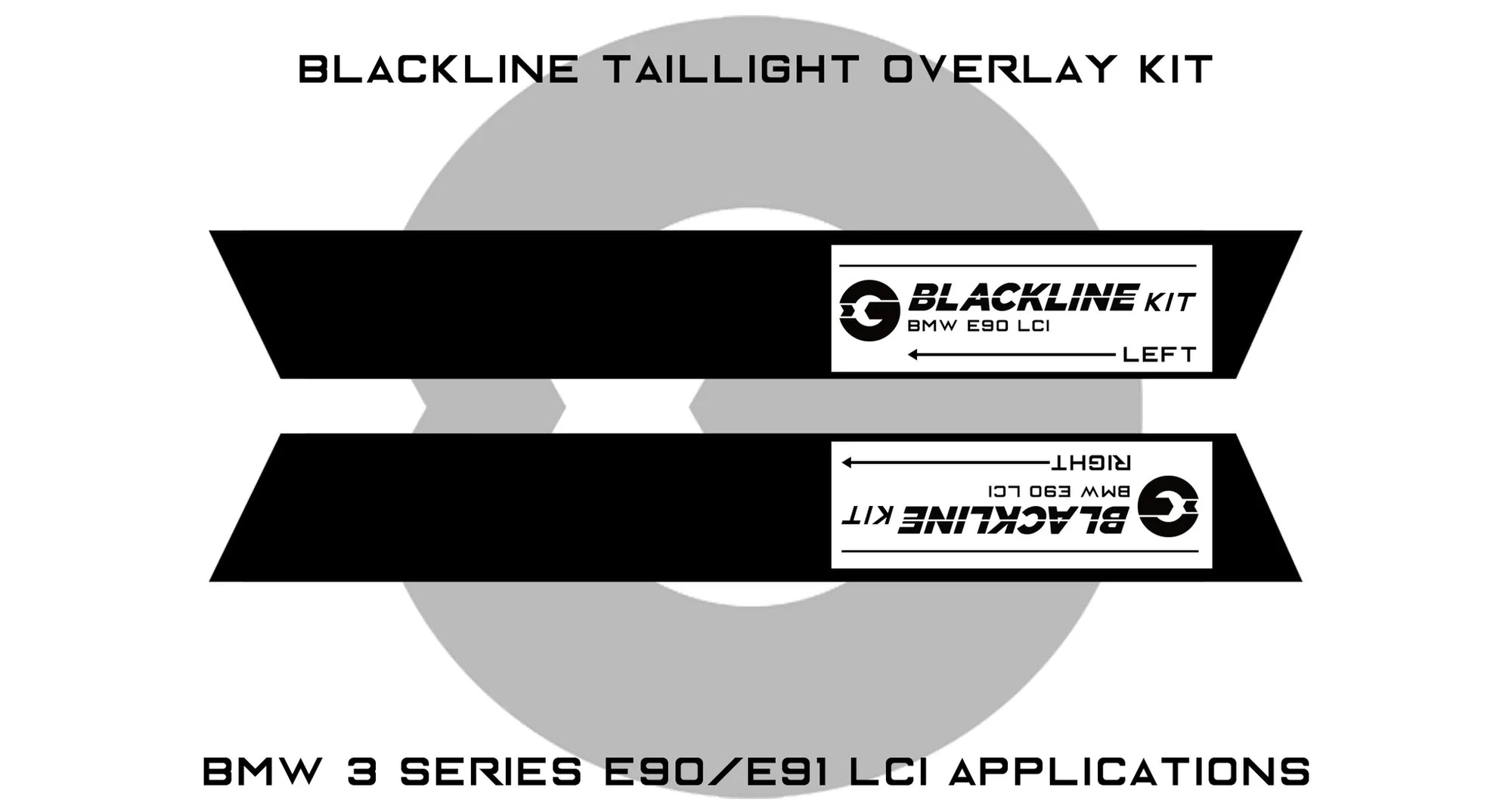 BMW 3 Series M3 2009-2011 (E90/E91 LCI) Taillight Overlay Kit by GOLDENWRENCH