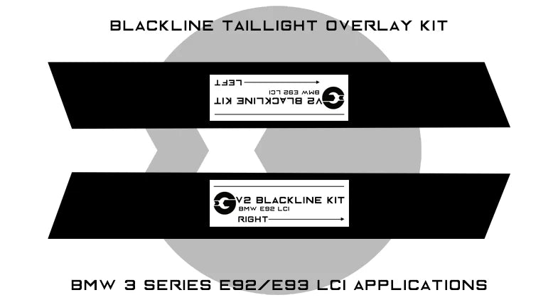 BMW 3 Series M3 2011-2013 (E92/E93 LCI) Taillight Overlay Kit by GOLDENWRENCH