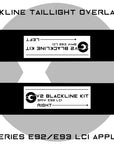 BMW 3 Series M3 2011-2013 (E92/E93 LCI) Taillight Overlay Kit by GOLDENWRENCH