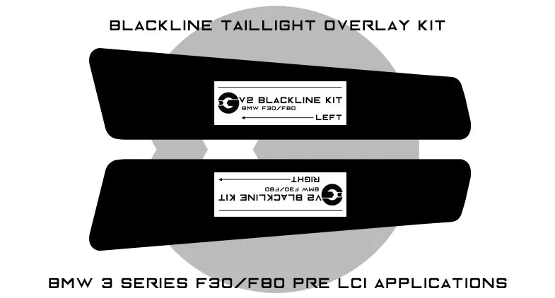 BMW 3 Series M3 2011-2015 (F30/F80 Pre-LCI) Taillight Overlay Kit by GOLDENWRENCH