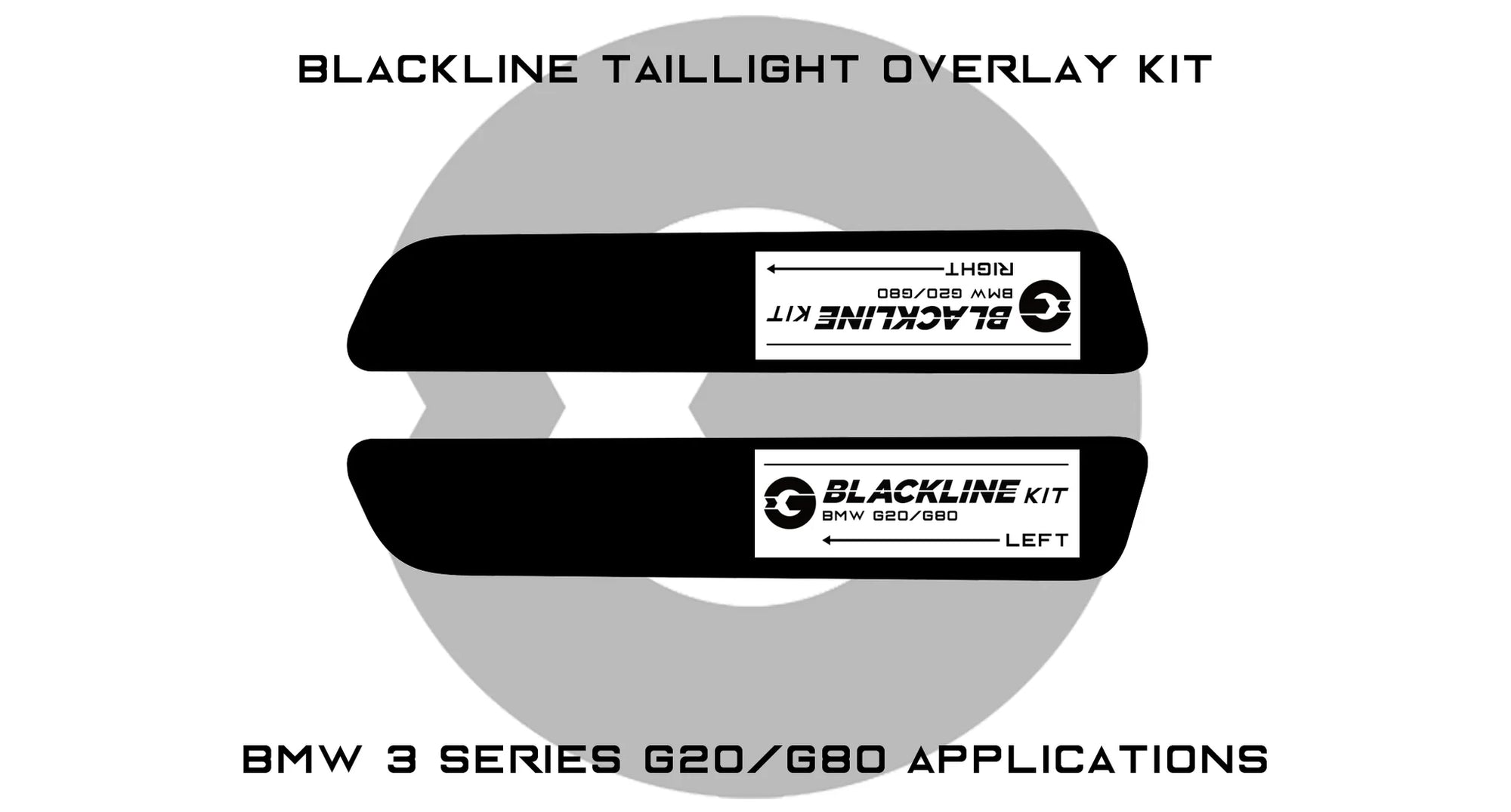 BMW 3 Series M3 Competition 2021+ (G20/G80 Pre LCI) Taillight Overlay Kit by GOLDENWRENCH
