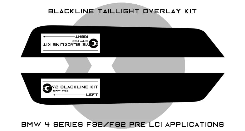BMW 4 Series M4 2013-2016 (F32/F82 Pre-LCI) Taillight Overlay Kit by GOLDENWRENCH