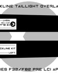 BMW 4 Series M4 2013-2016 (F32/F82 Pre-LCI) Taillight Overlay Kit by GOLDENWRENCH