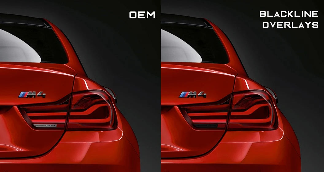 BMW 4 Series M4 2017-2020 (F32/F82 LCI) Taillight Overlay Kit by GOLDENWRENCH