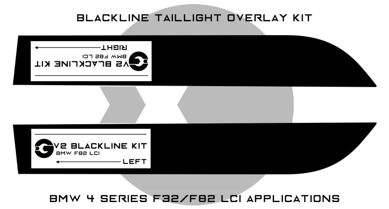 BMW 4 Series M4 2017-2020 (F32/F82 LCI) Taillight Overlay Kit by GOLDENWRENCH