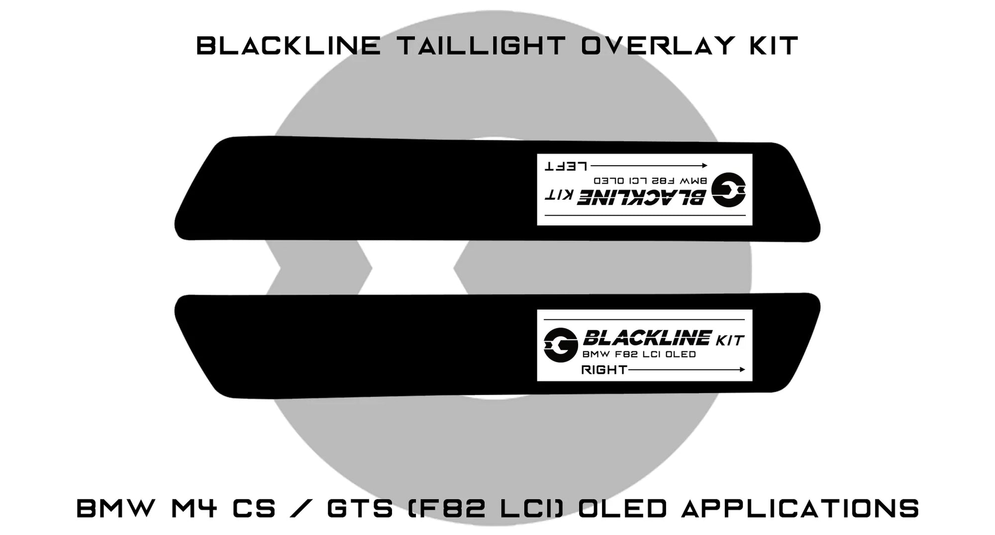 BMW M4 CS / GTS 2017+ (F82 OLED) Taillight Overlay Kit by GOLDENWRENCH