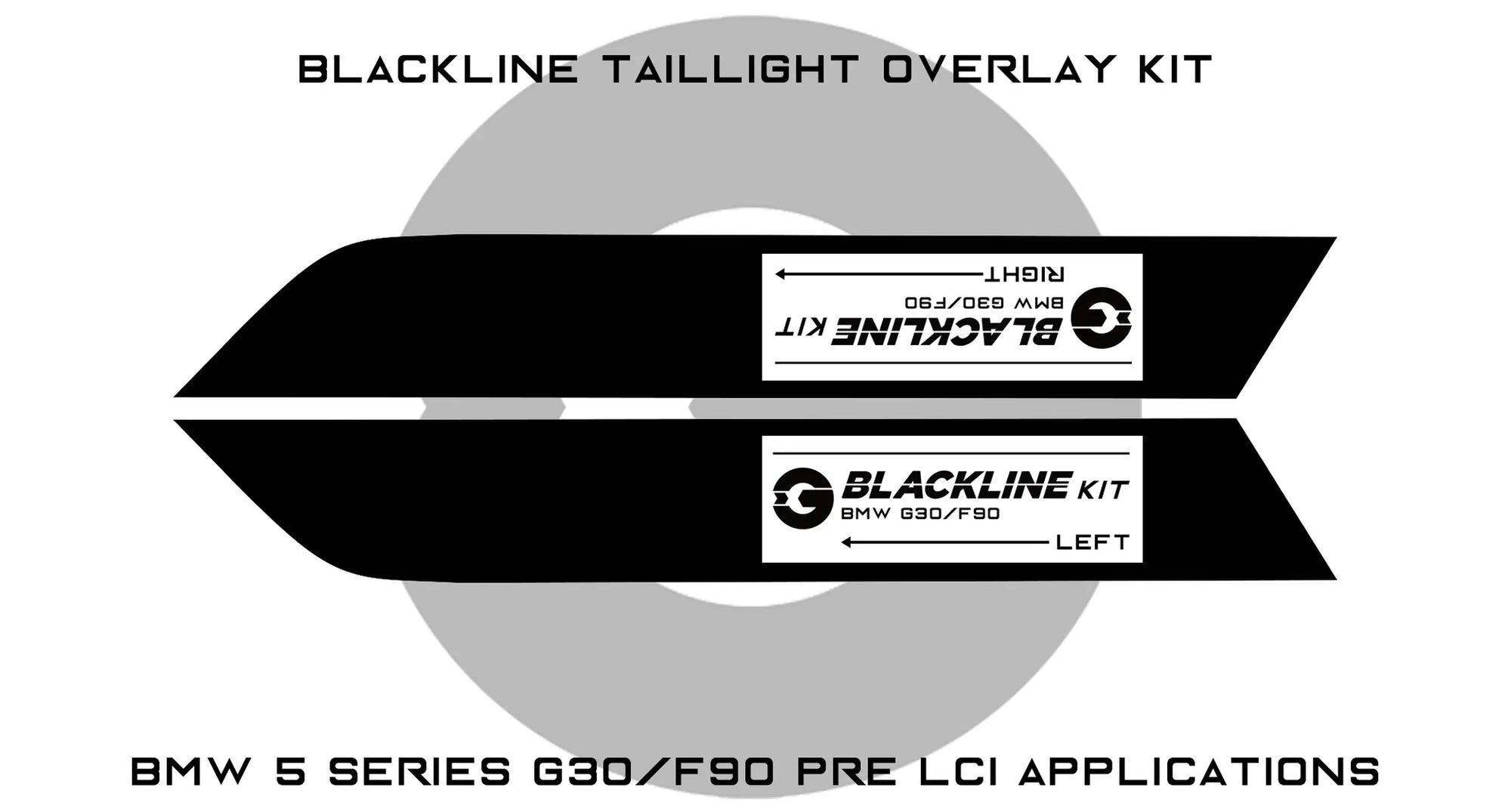 BMW 5 Series 2017-2020 (G30/F90 Pre-LCI) Taillight Overlay Kit by GOLDENWRENCH
