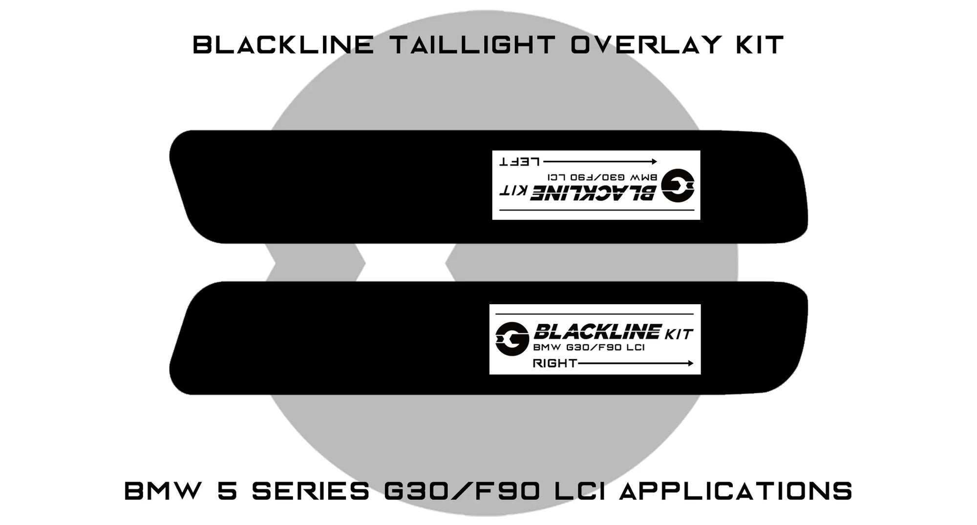 BMW 5 Series 2021+ (G30/F90 LCI) Taillight Overlay Kit by GOLDENWRENCH