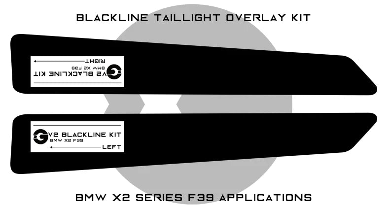 BMW X2 Series 2019+ (F39) Taillight Overlay Kit by GOLDENWRENCH
