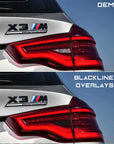 BMW X3 Series X3M Competition 2018-2021 (G01/F97) Taillight Overlay Kit by GOLDENWRENCH