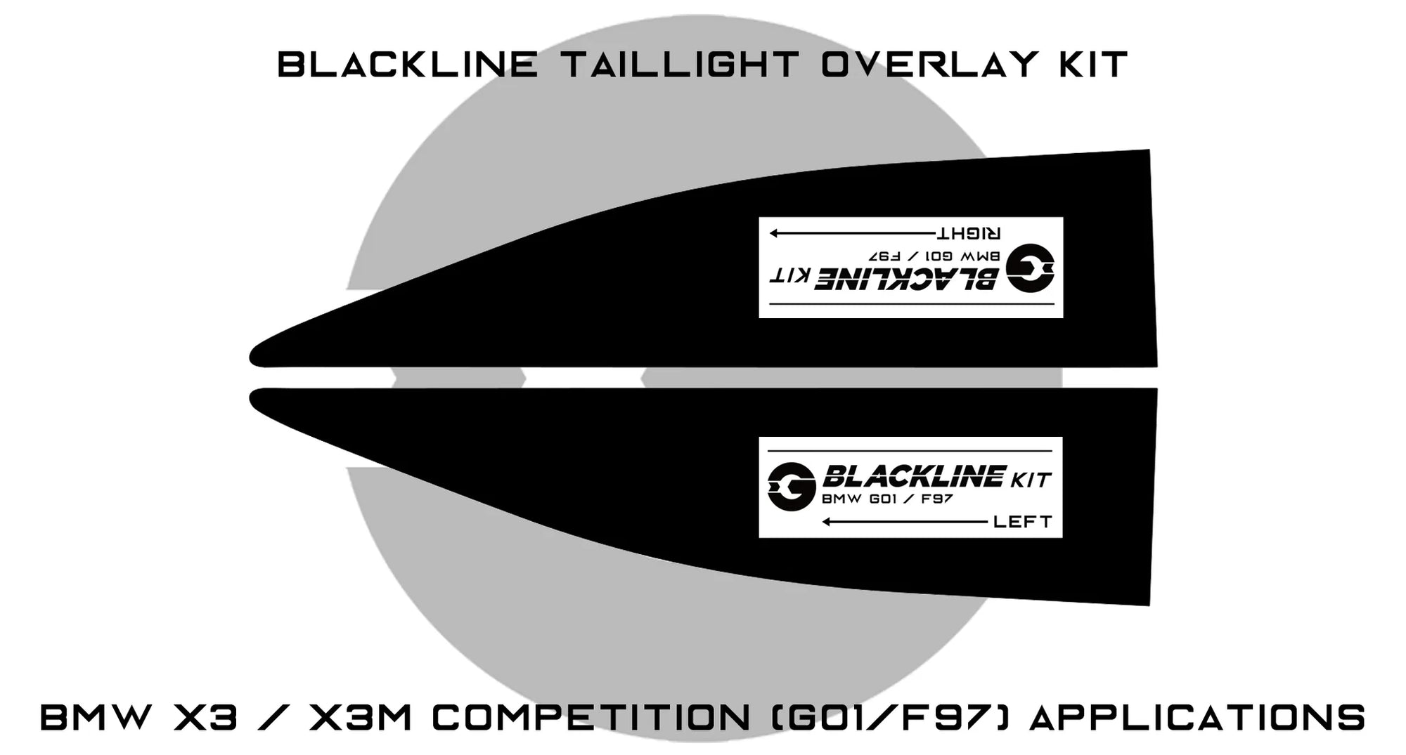 BMW X3 Series X3M Competition 2018-2021 (G01/F97) Taillight Overlay Kit by GOLDENWRENCH