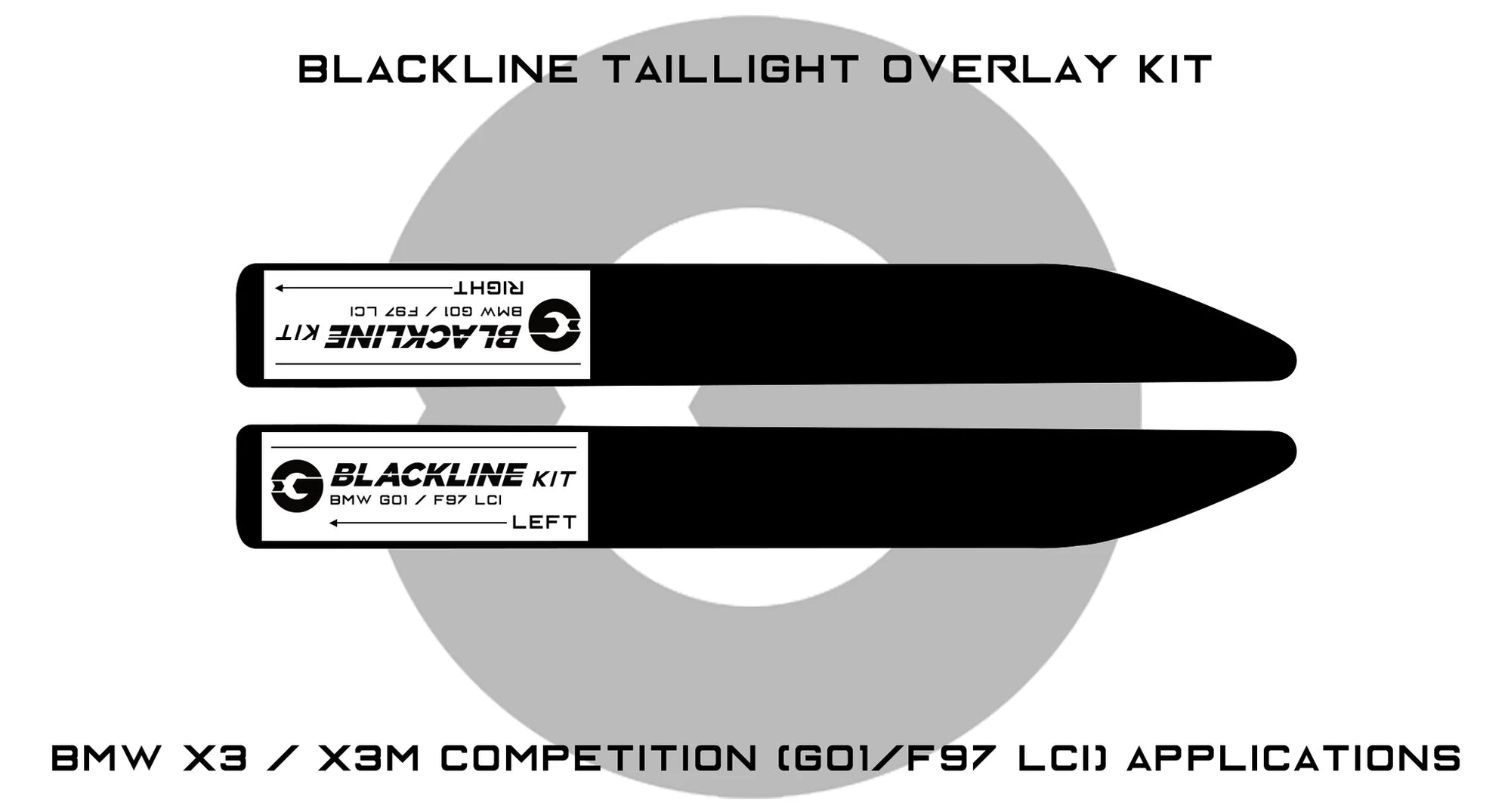 BMW X3 Series X3M Competition 2022+ (G01/F97 LCI) Taillight Overlay Kit by GOLDENWRENCH