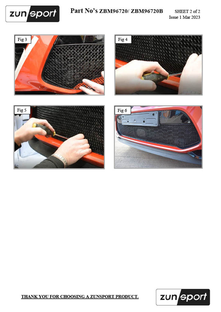 BMW X6 M F96 Front Grille Complete Set by ZUNSPORT