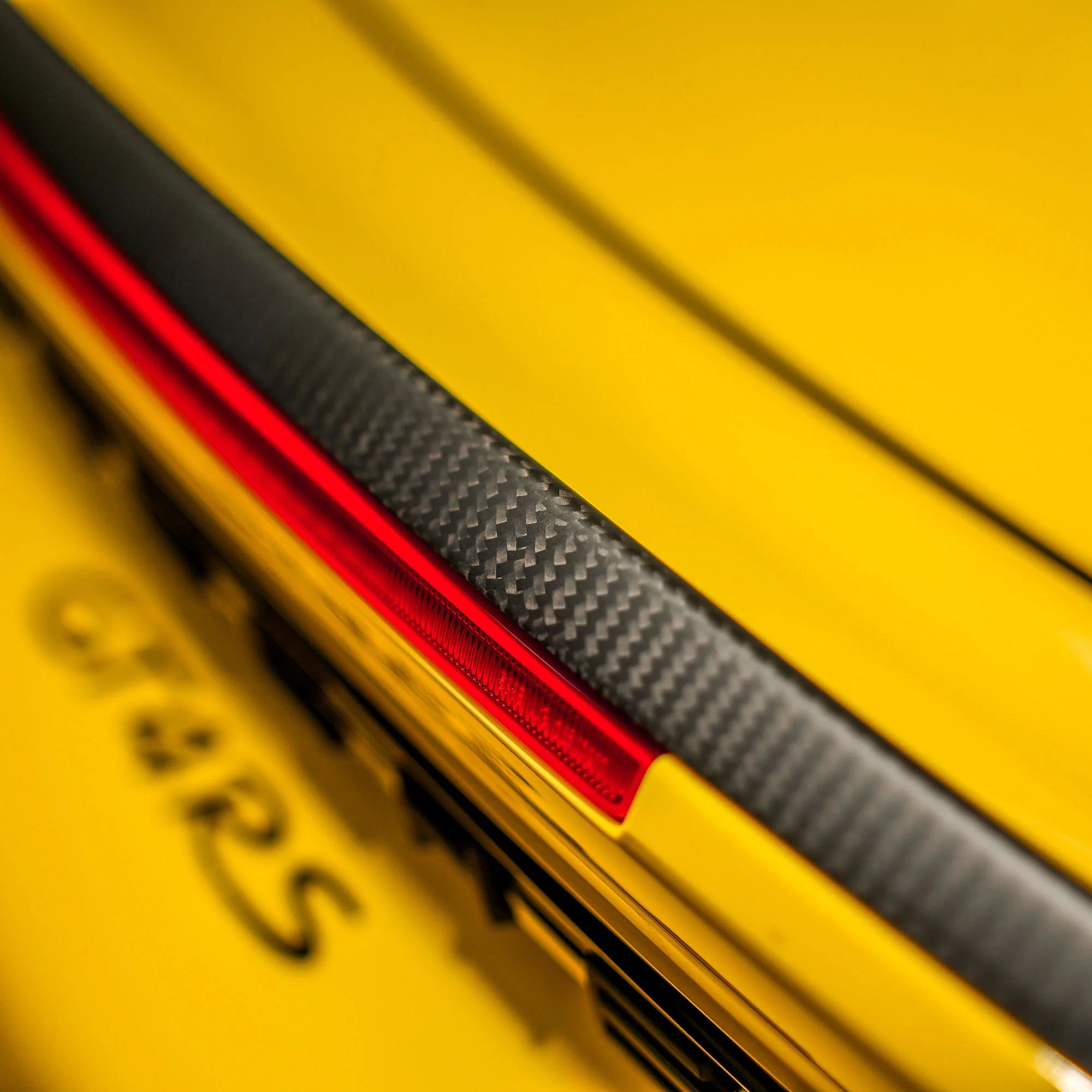 PORSCHE 718 GT4RS / CLUBSPORT - DRY CARBON FIBER REAR DUCKTAIL GURNEY FLAP by SILVER ROCKET