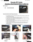 Porsche Carrera 997 Turbo - Complete Front Grille Set by ZUNSPORT (2006-2012)