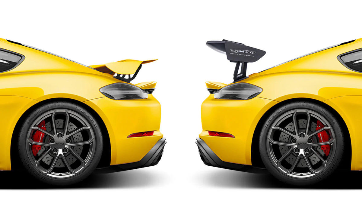 Swan Risers PORSCHE 981 GT4 & 718 GT4 / RS - 3-INCH SWAN NECK WING RISER (OEM 2017 ...