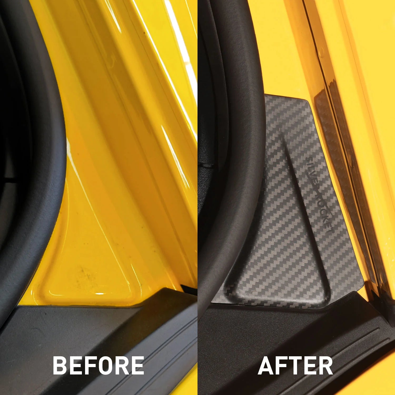 PORSCHE 981 &amp; 718 GT4RS / CLUBSPORT - WING SUPPORT BODY REINFORCEMENT DRY CARBON FIBER PLATES by SILVER ROCKET