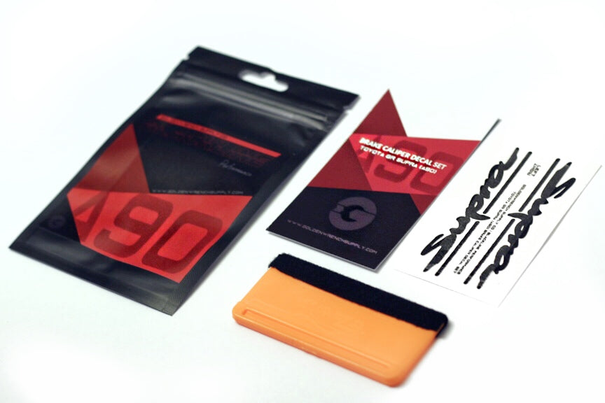 Toyota GR Supra A90 GoldenWrench brake caliper decal set