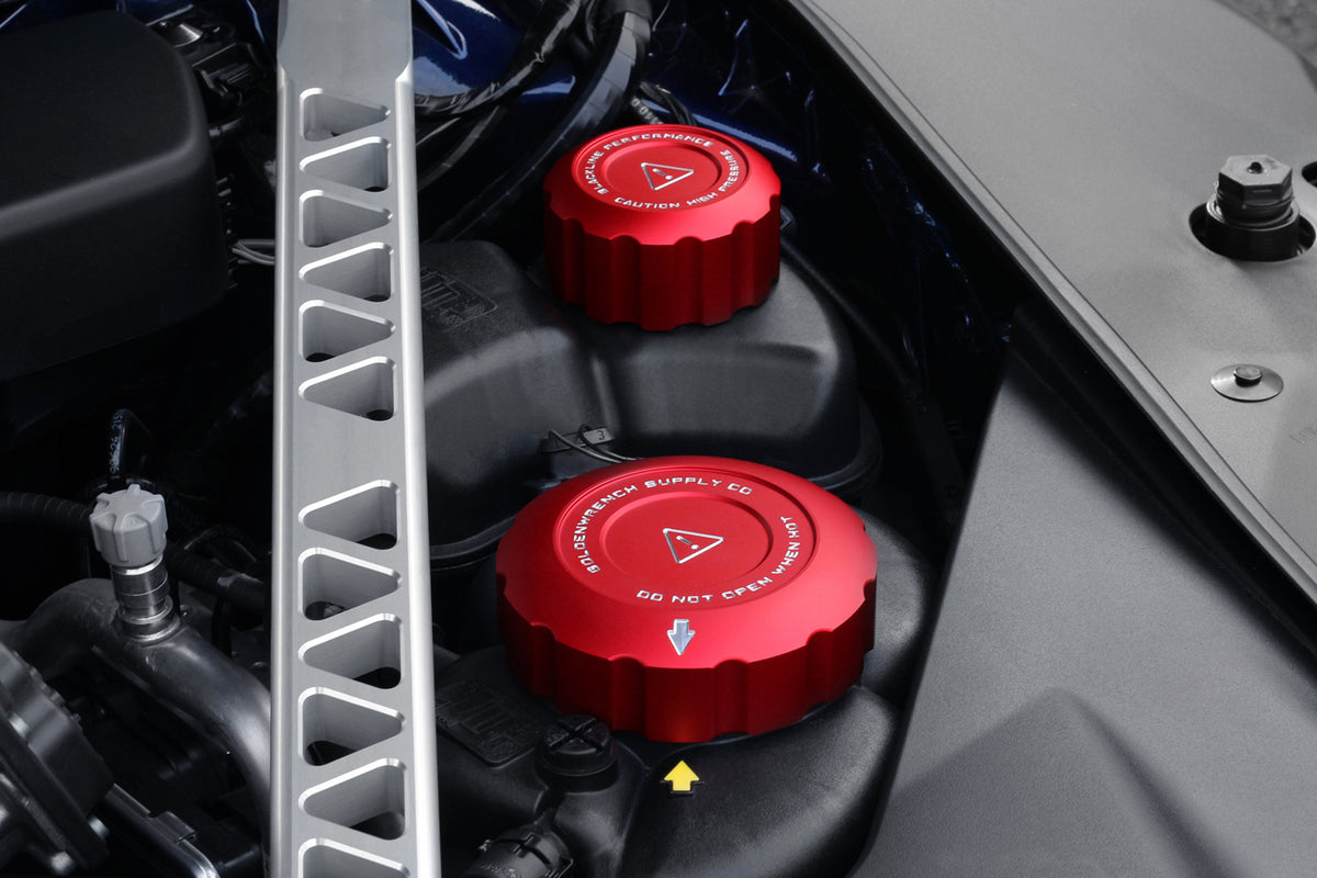 Toyota GR Supra A90 GoldenWrench BLACKLINE coolant cap cover set