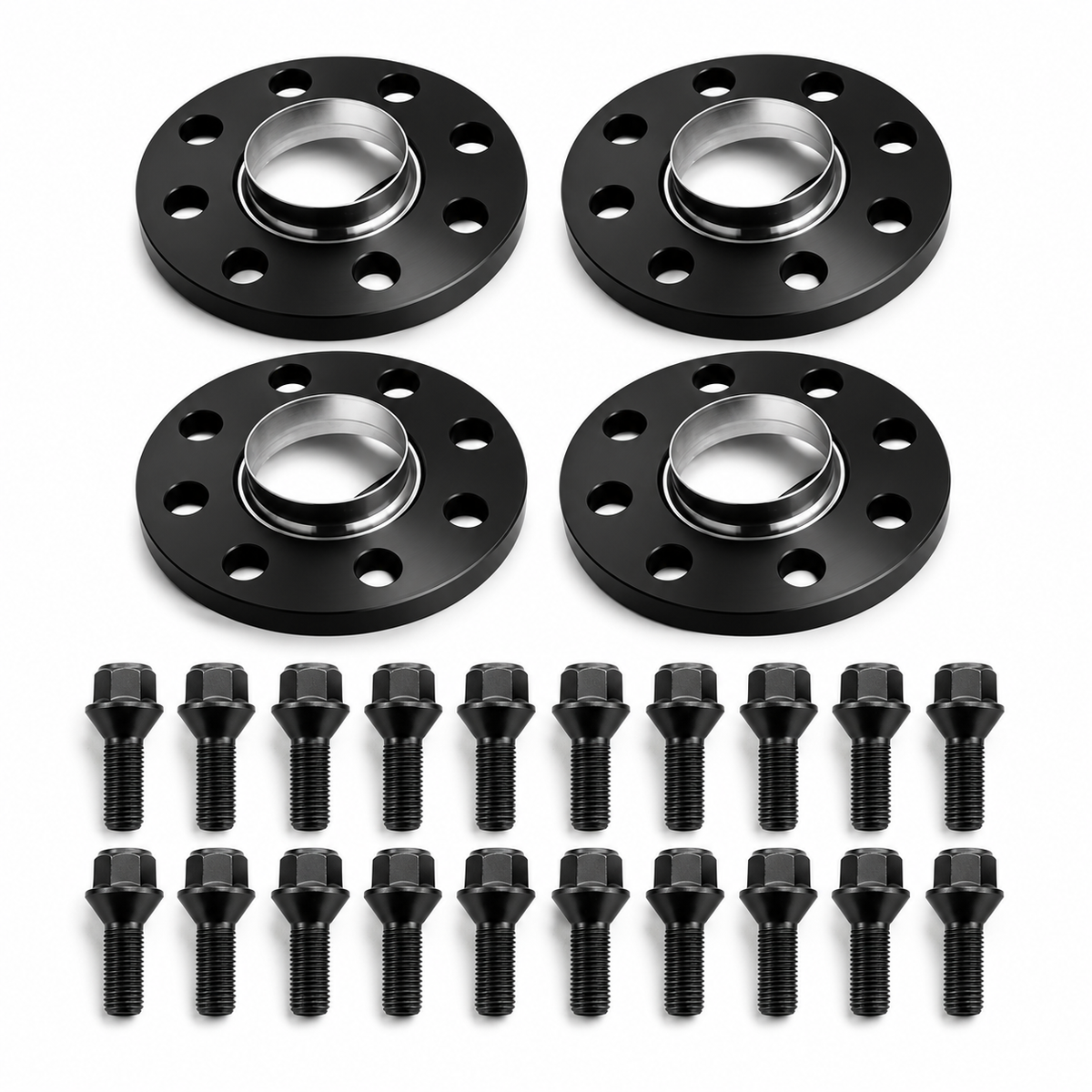 Bimecc wheel spacer kit with matching bolts, representative complete setup