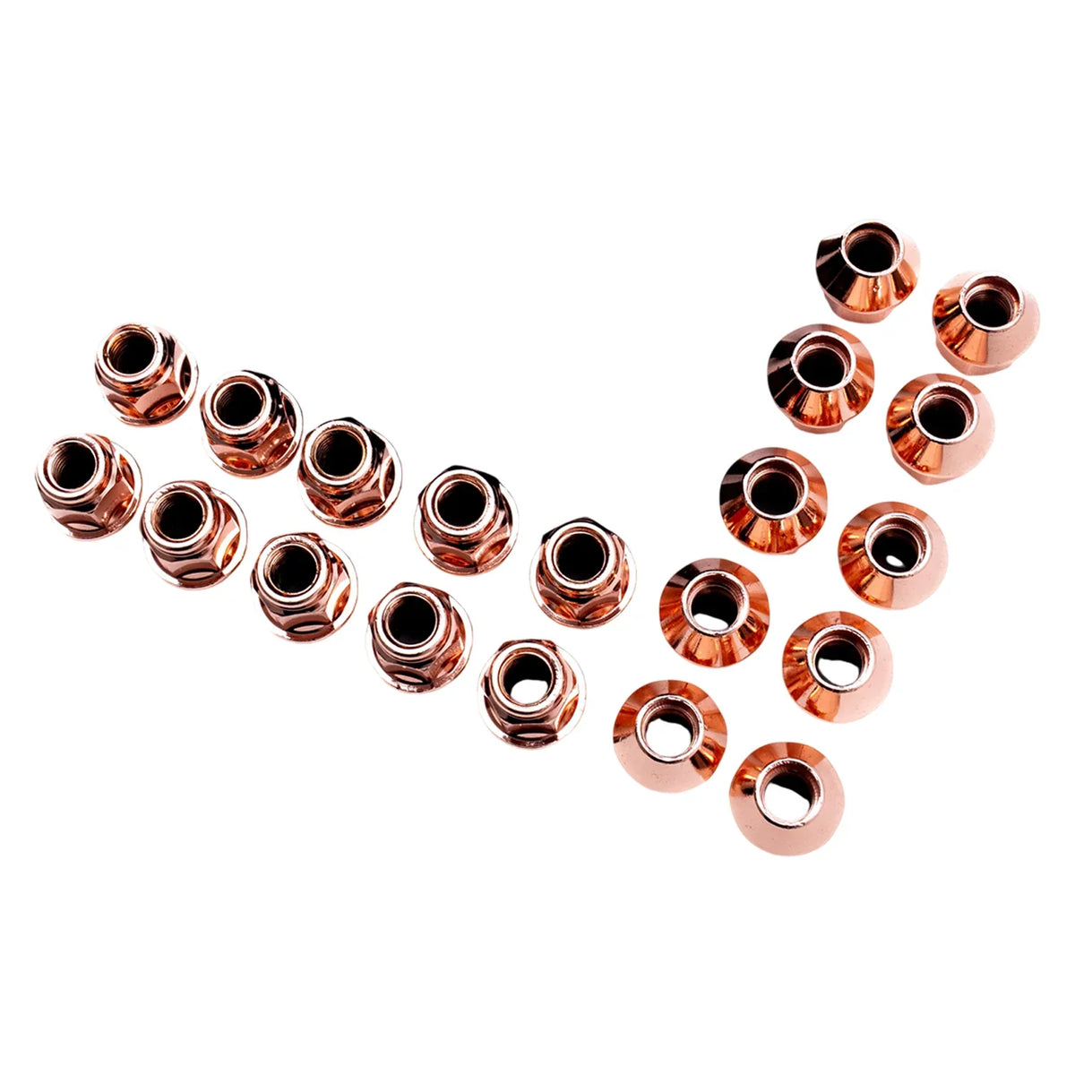 Bimecc M12x1.5 copper 60 degree open wheel nuts