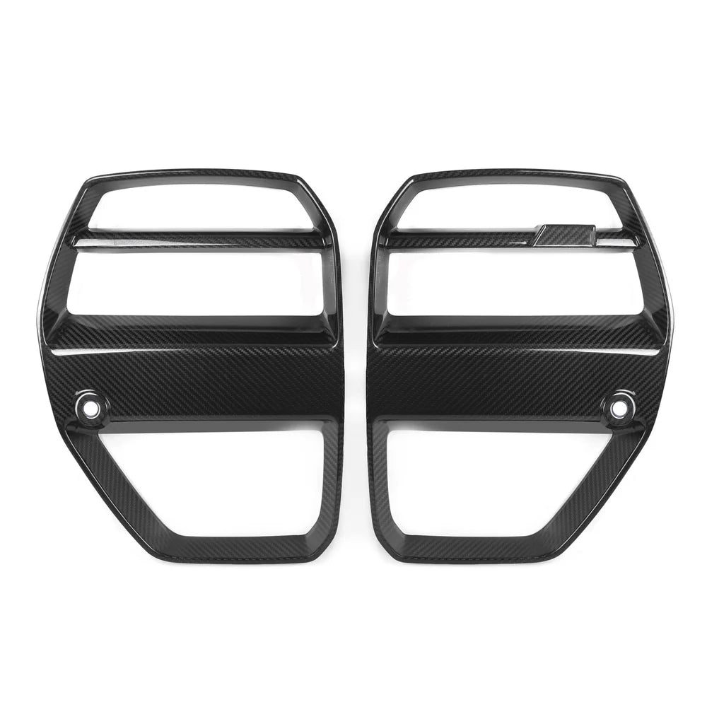 BMW G80 G81 M3 &amp; G82 G83 M4 Pre-Preg Carbon Fibre GT Front Kidney Grilles by TRE (2021+)