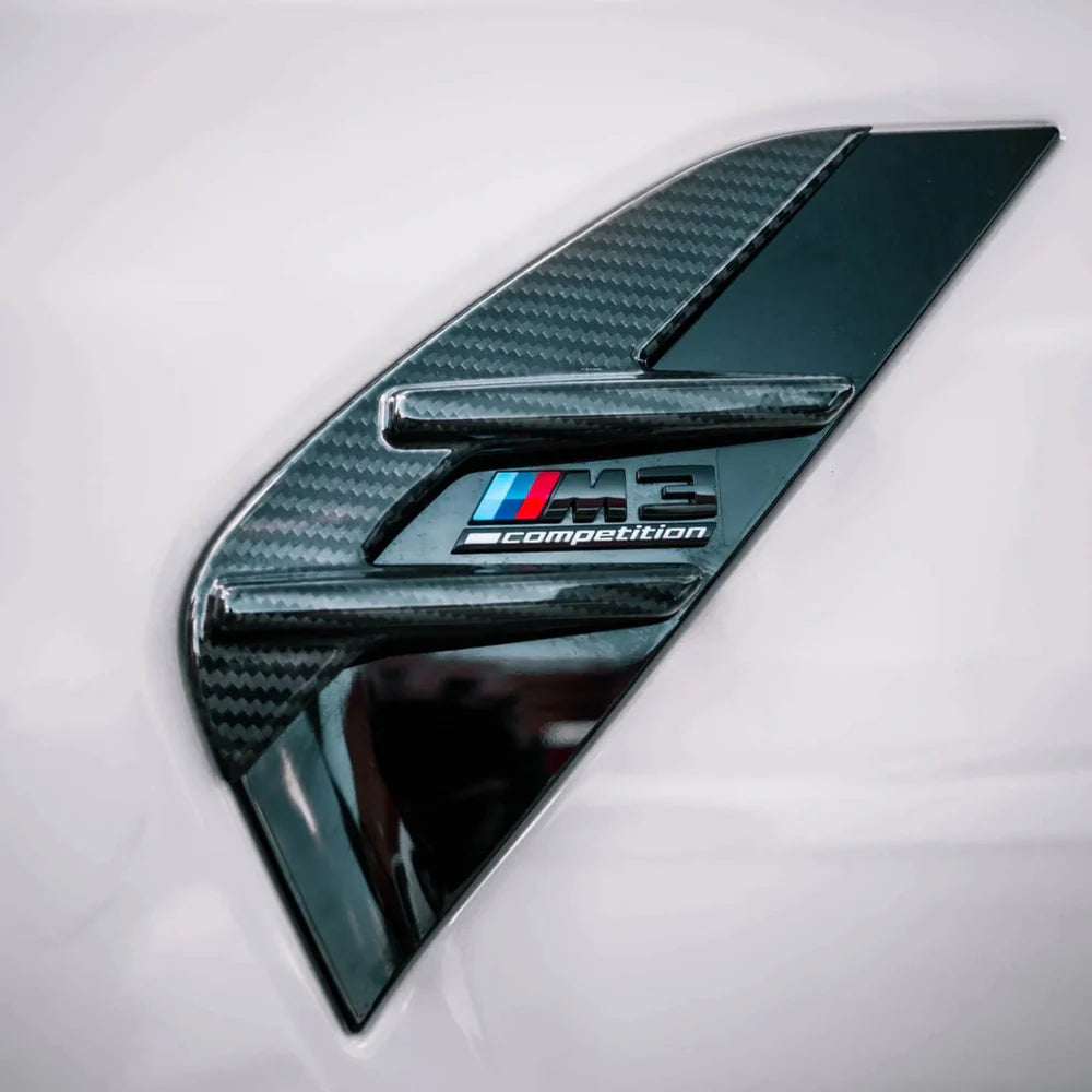 BMW G80 G81 M3 &amp; G82 G83 M4 Pre-Preg Carbon Fibre Side Fender Trim Covers by TRE (2021+)