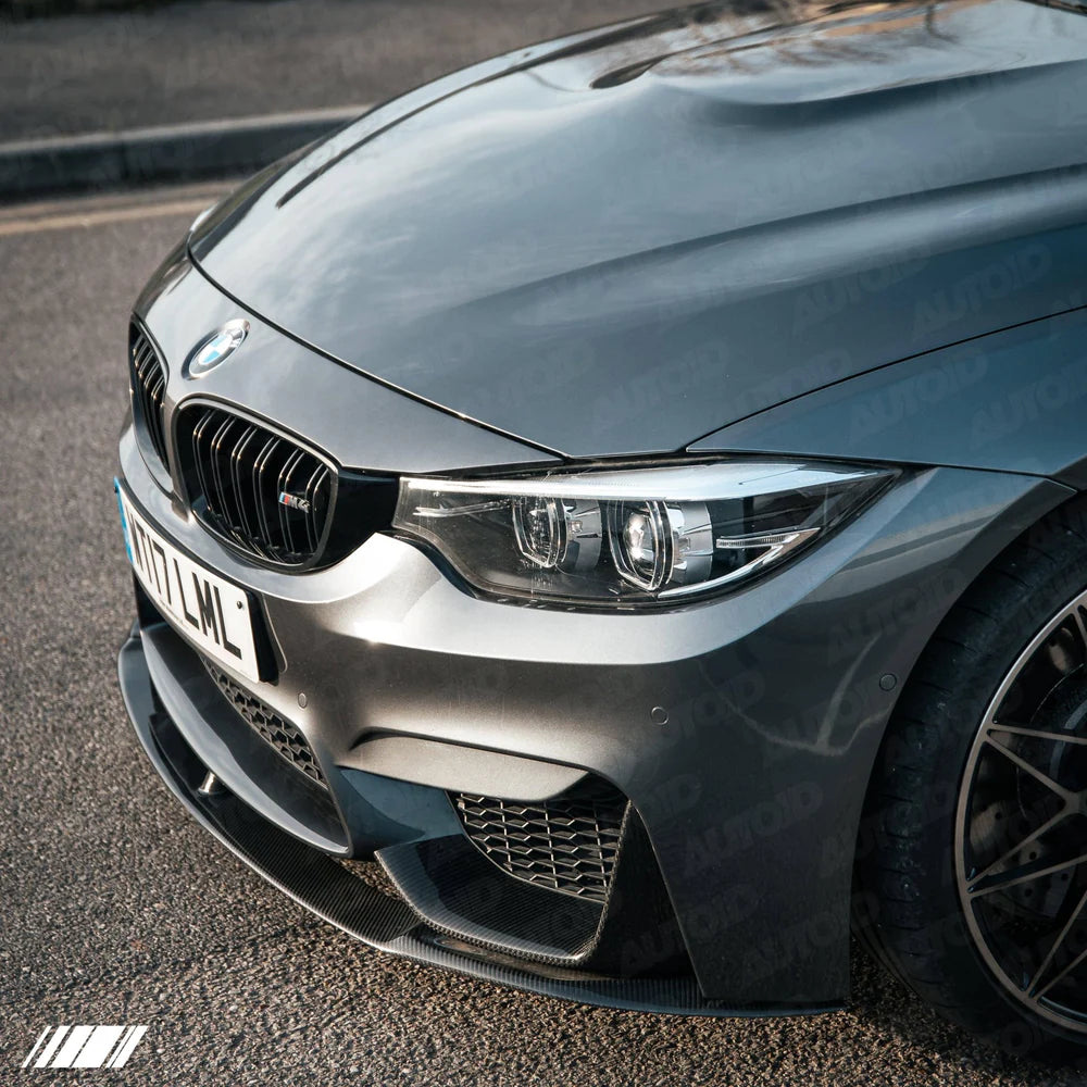 BMW M3 F80 &amp; M4 F82 Pre-Preg Carbon Fibre Front Bumper Inserts by TRE (2014-2020)