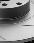 Close-up detail of rotor slots