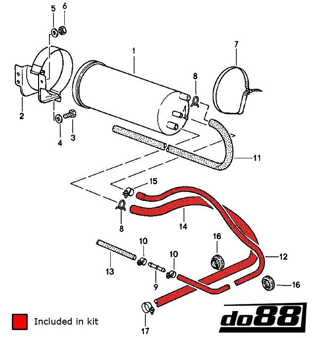 do88 Turbo Carbon Canister Hoses - Porsche 930