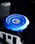BMW E9X GoldenWrench Motorsport Blue washer fluid cap