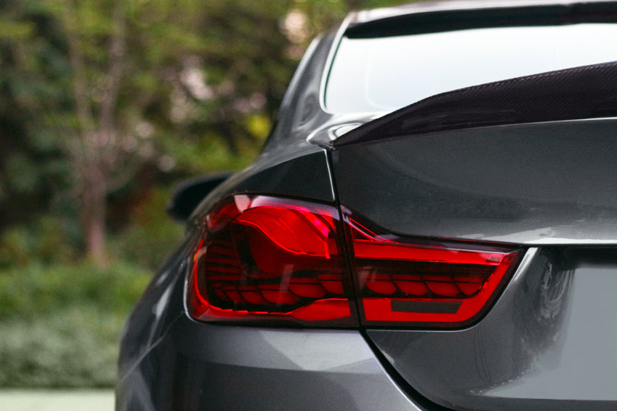 BMW F32 F82 GoldenWrench BLACKLINE overlay for aftermarket OLED style taillights