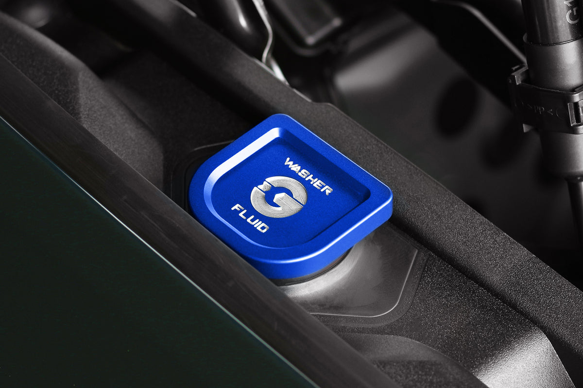 BMW F90 G90 G99 M5 GoldenWrench Motorsport Blue washer fluid cap