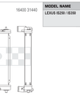 Koyorad KH011937 Performance Radiator - Lexus IS250 IS350 GSE20 GSE21 GSE25 dimensions diagram